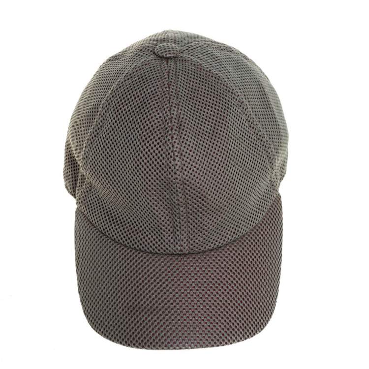 Pre Owned Hermès Grey Mesh Baseball Cap Size 57