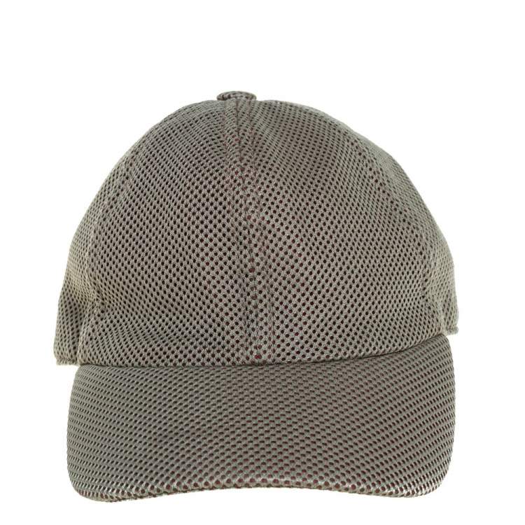 Pre Owned Hermès Grey Mesh Baseball Cap Size 57