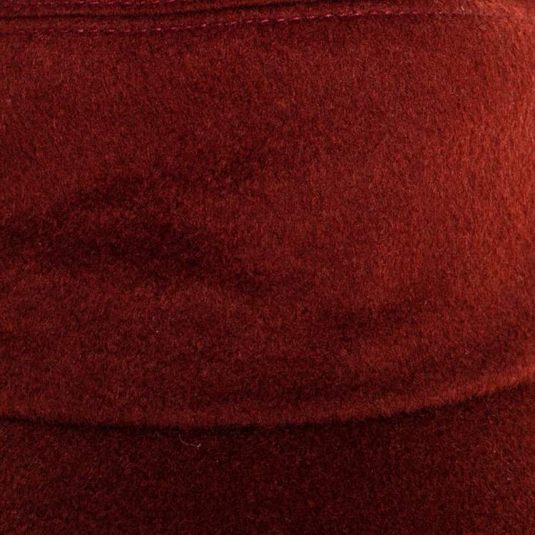 Pre Owned Hermés Rustic Brown Cashmere Baseball Cap Size 57