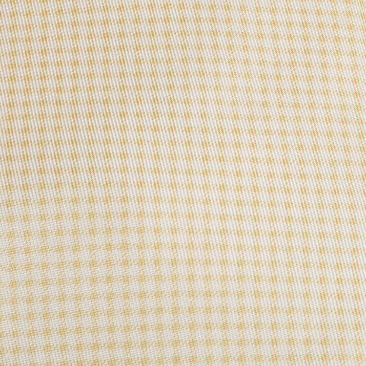 Pre Owned Hermes Cream Check Print Silk Tie