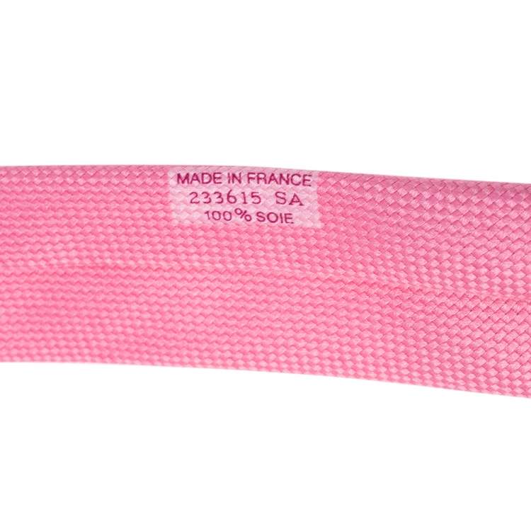 Pre Owned Hermès Rose Pink Nattée de Soie Tie