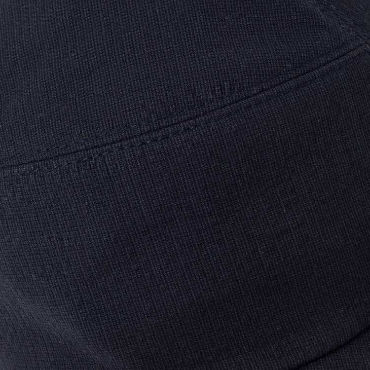 Pre Owned Hermes Navy Blue Embroidered H Cotton Cap (57) 