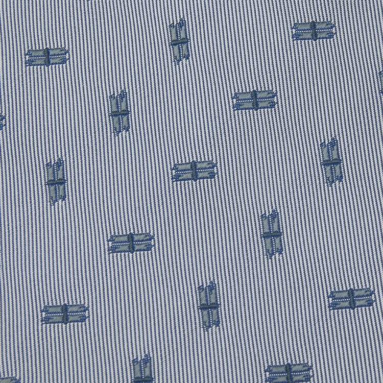Pre Owned Hermes Grey Pinstripe Patterned Silk Jacquard Tie