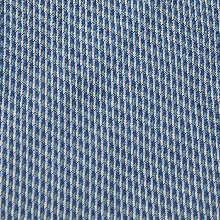 مملوكة مسبقًا Hermes Blue Striped Silk Jacquard Tie