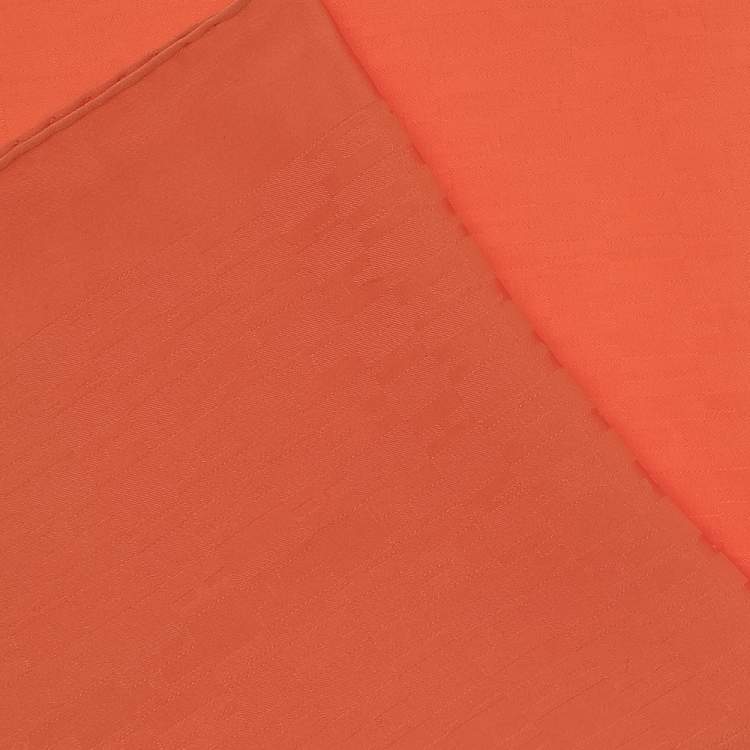 Pre Owned Hermès Orange Faconnee Grand H Silk Pocket Square
