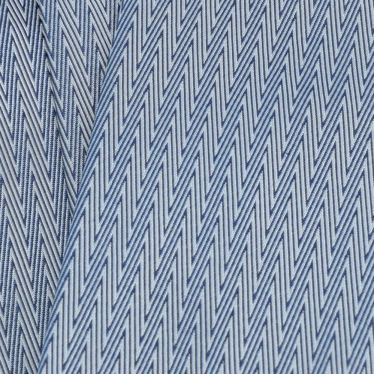 Pre Owned Hermes Blue Patterned Silk Jacquard Tie