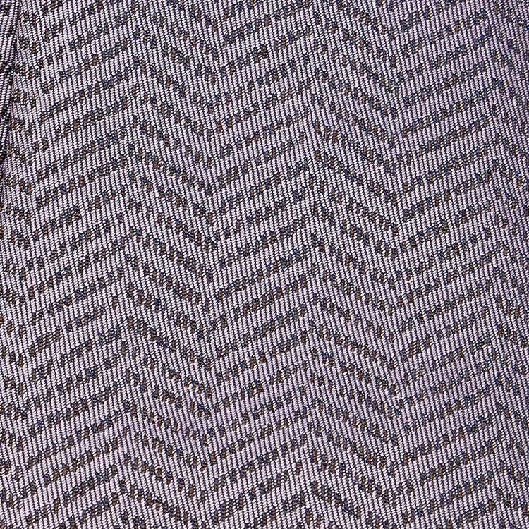 Pre Owned Hermès Purple  Chevron Patterned Silk Jacquard Tie