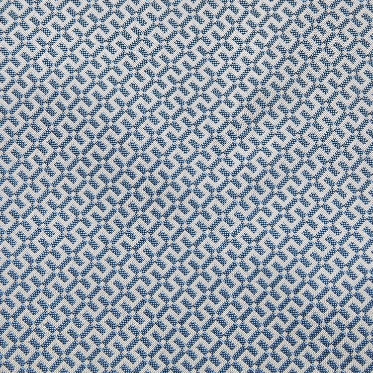 Pre Owned Hermes Blue Patterned Silk Jacquard Tie