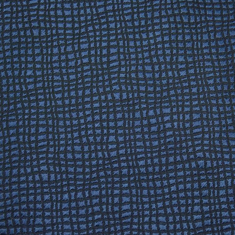 مملوكة مسبقًا Hermes Navy Blue Patterned Silk Jacquard Tie