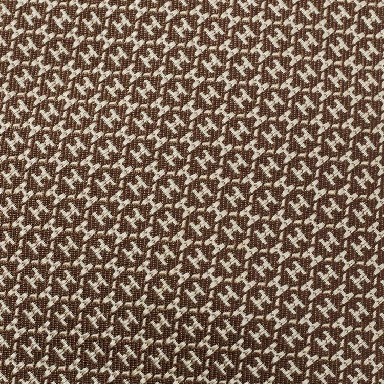 Pre Owned Hermès Beige H Pattern Silk Tie