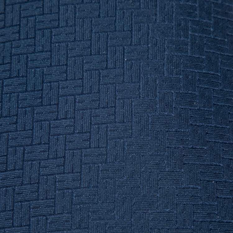 مملوكة مسبقًا Hermès Dark Blue Faconnee H 24 Silk Tie