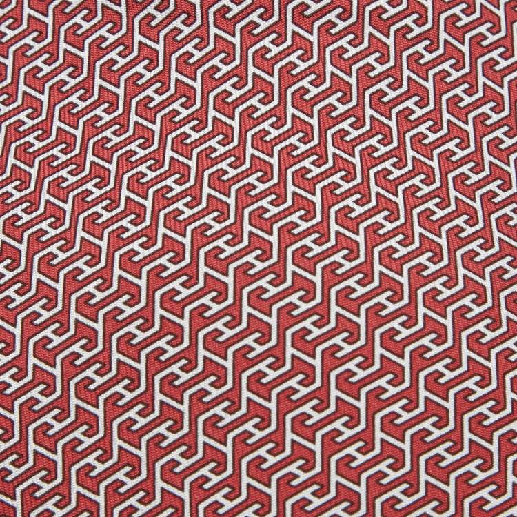 مملوكة مسبقًا Hermes Red H'Scalator Silk Tie  
