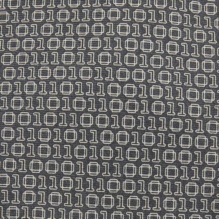 مملوكة مسبقًا Hermes Grey Numerical Print Silk Tie