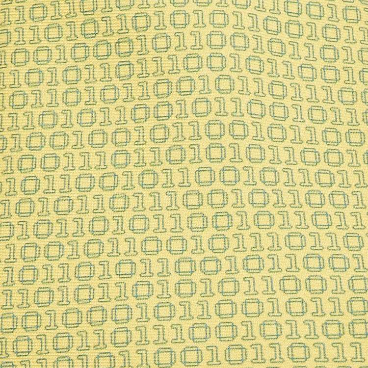 Pre Owned Hermes Yellow Numerical Print Silk Tie