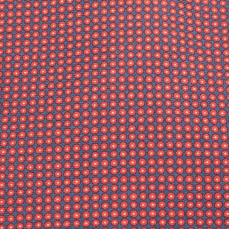 مملوكة مسبقًا Hermes Red/Blue Printed Silk Tie