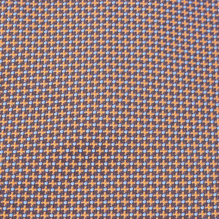 مملوكة مسبقًا Hermes Orange/Brown Patterned Silk Tie