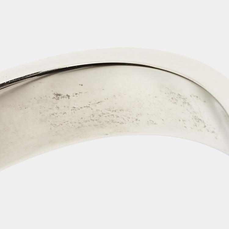Pre Owned Hermès Clic H Yellow Enamel Palladium Plated Bracelet
