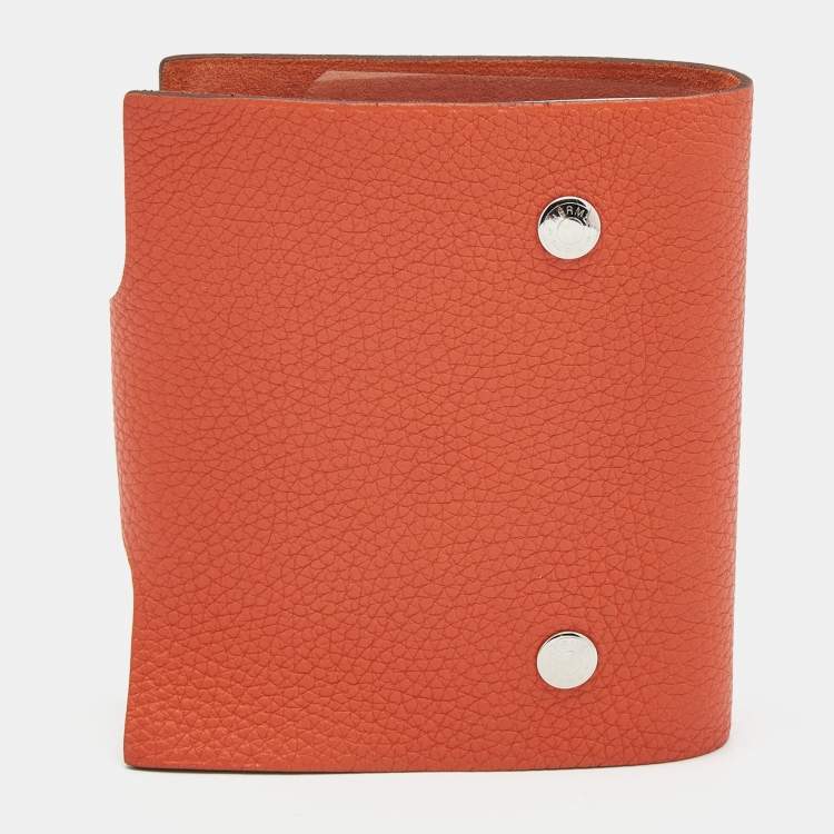 مملوكة مسبقًا Hermès Rouge Tomate Togo Leather Ulysse Mini Notebook