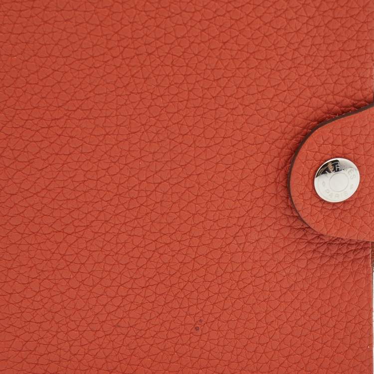 مملوكة مسبقًا Hermès Rouge Tomate Togo Leather Ulysse Mini Notebook