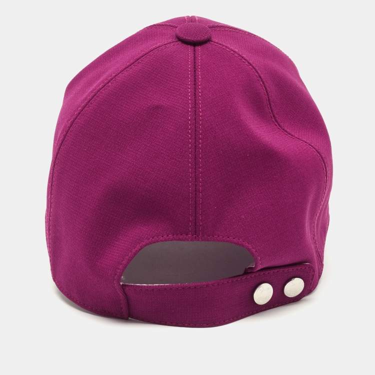 Pre Owned Hermes Purple Viscose Tess Milano Baseball Cap (58)