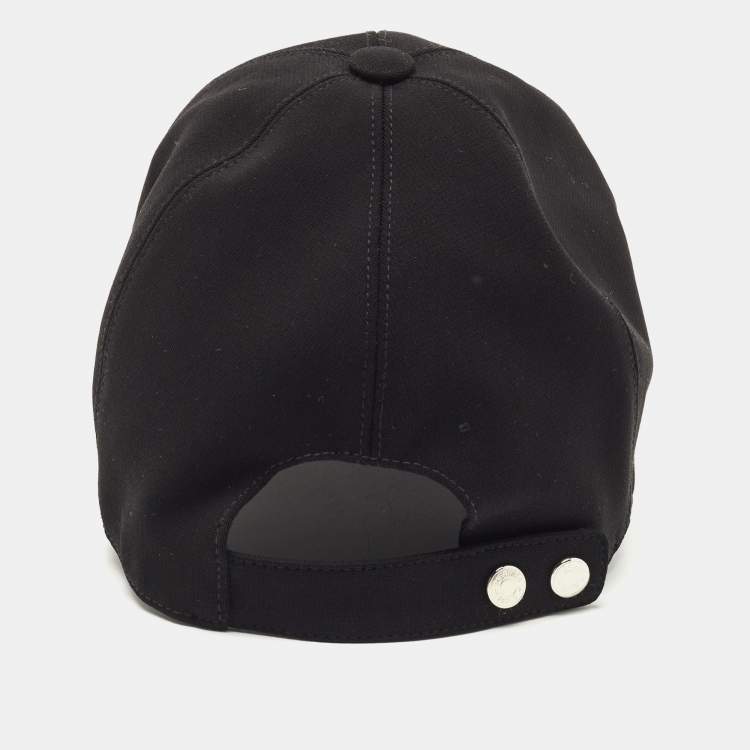 Pre Owned Hermès  Black Viscose Tess Milano Baseball Cap (58)