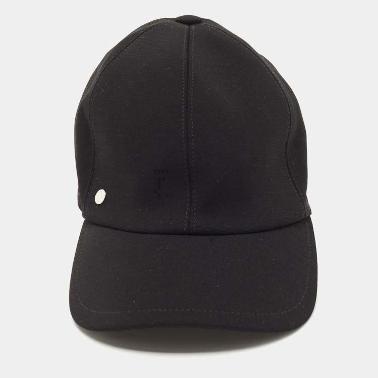 Pre Owned Hermès  Black Viscose Tess Milano Baseball Cap (58)