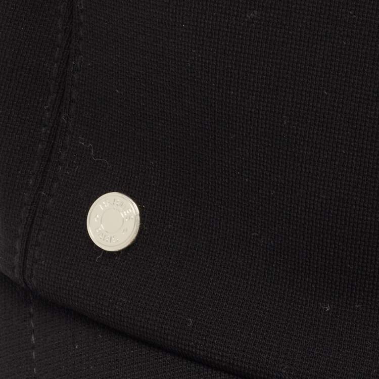 Pre Owned Hermès  Black Viscose Tess Milano Baseball Cap (58)
