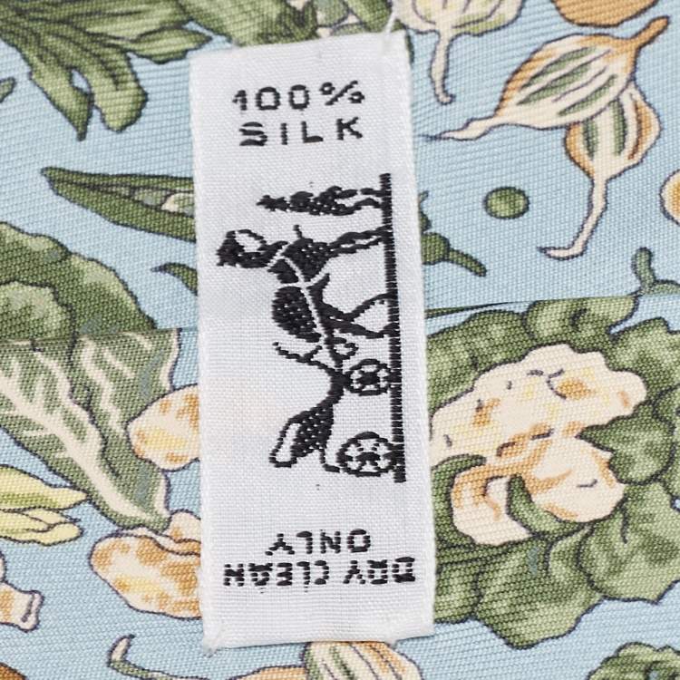 Pre Owned Hermes Multicolor Vegetables Print Silk Tie