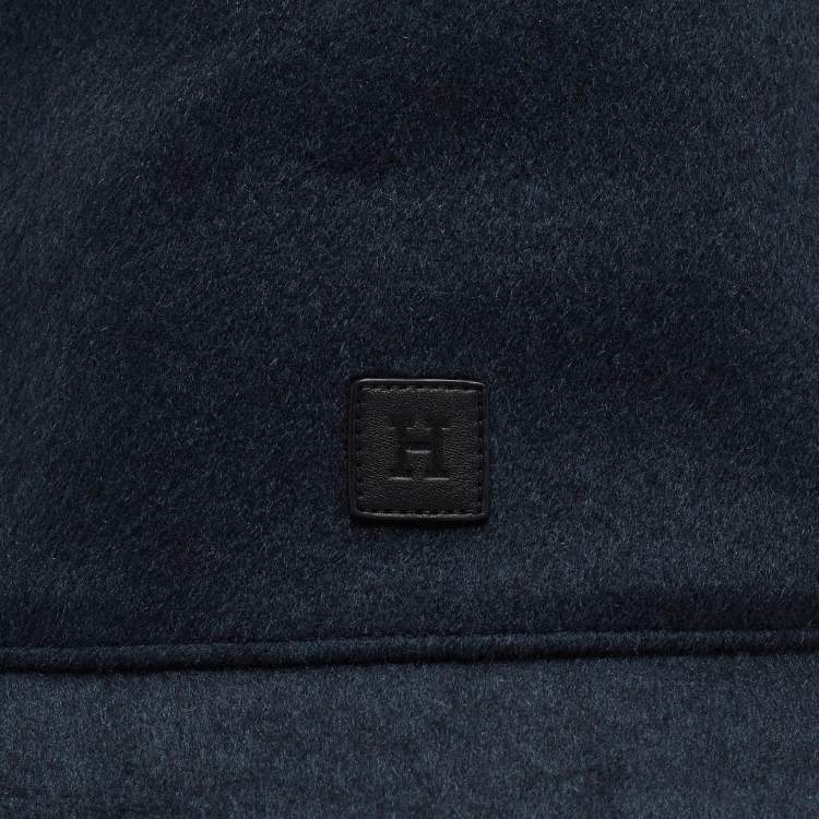 Pre Owned Hermès Navy Blue Cashmere Hat Size 59