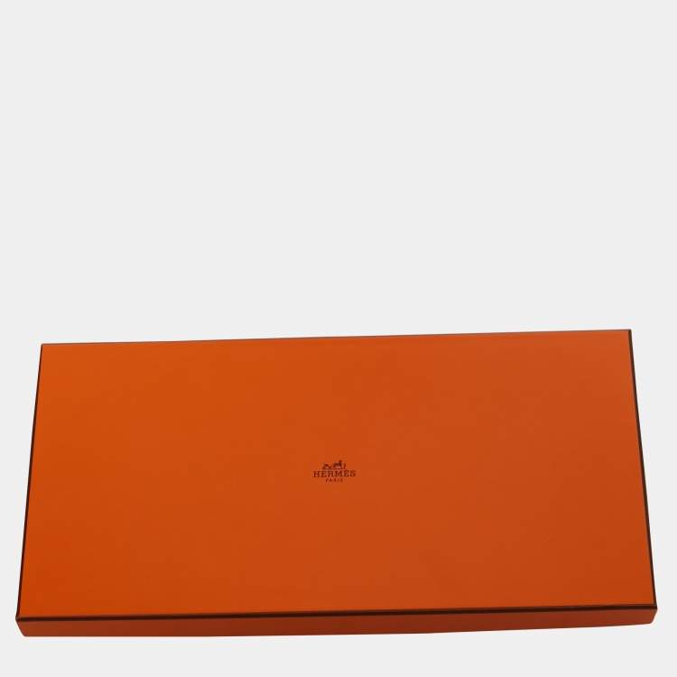 Pre Owned Hermes Navy Blue Cashmere Blend Nylon Pocket Detailed Just In Case Muffler  
