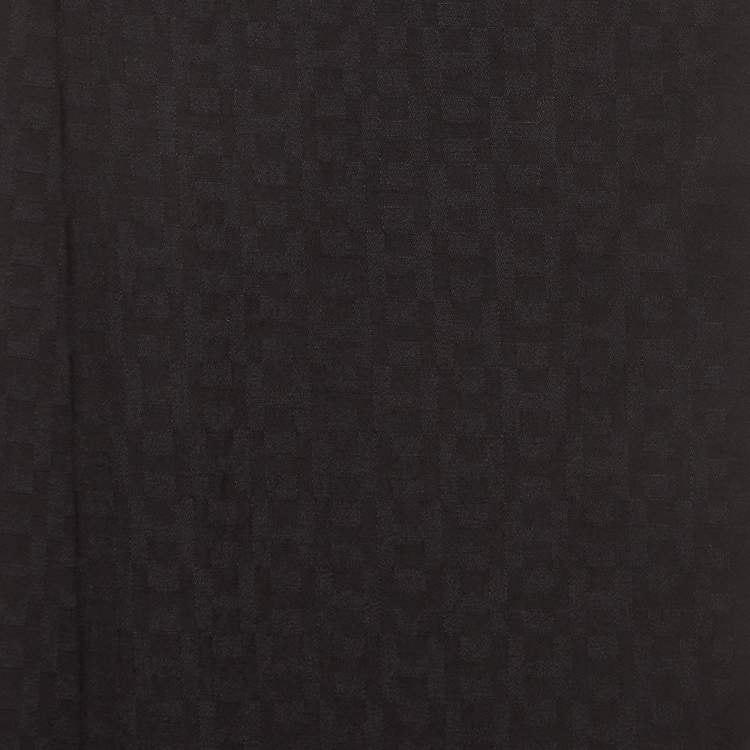 Pre Owned Hermes Black Equip'H Cashmere Blend Stole