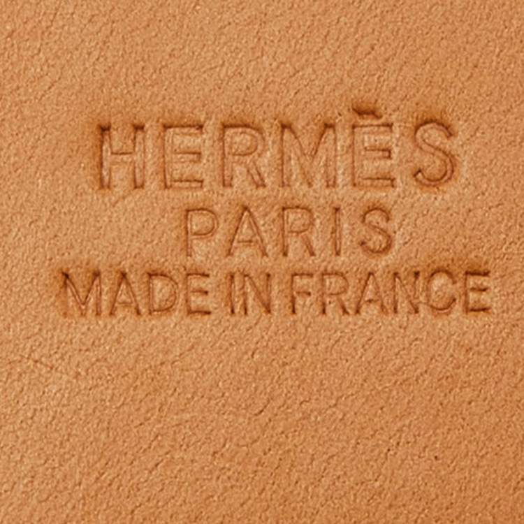 Pre Owned Hermes Orange Taurillon Clemence Leather Etriviere Belt 100 CM