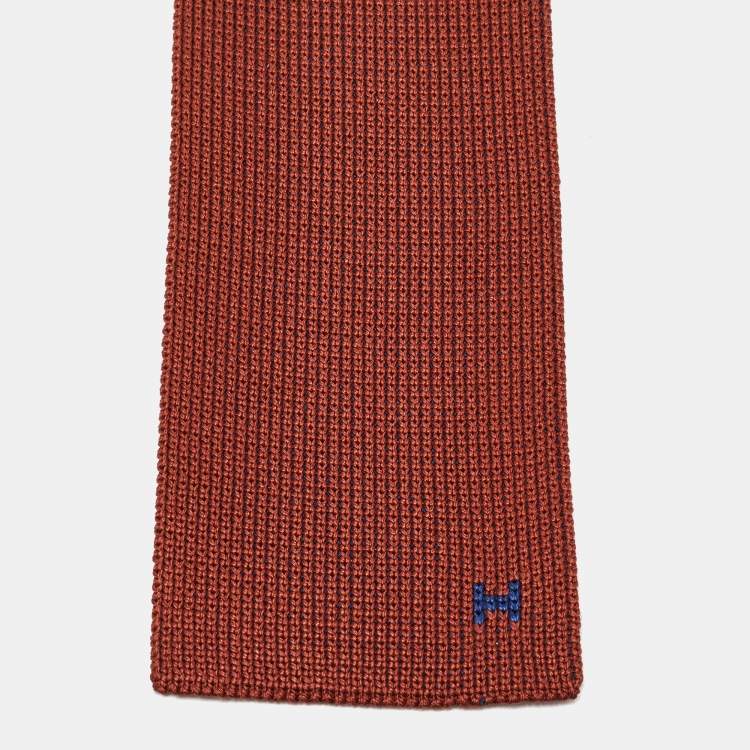Pre Owned Hermes Multicolor Silk Knit 4 Temps Tie