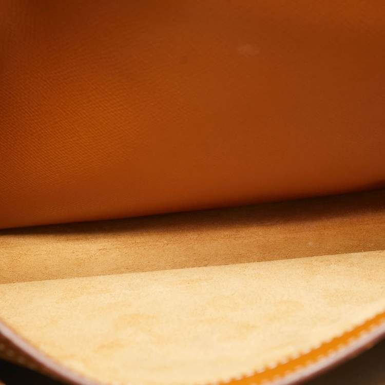 Pre Owned Hermes Gold Epsom Leather Kelly Depeche 38 Briefcase