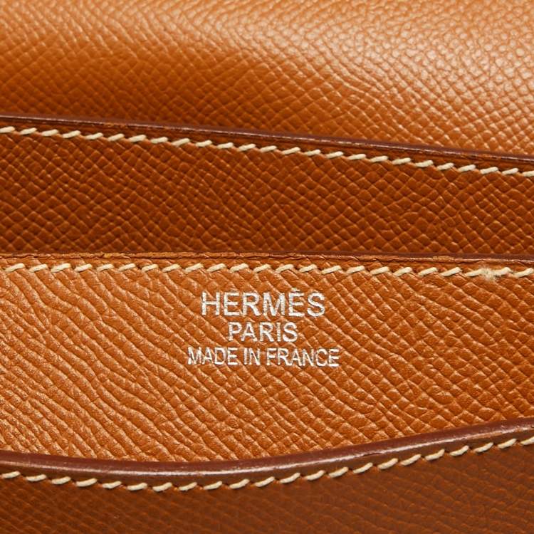 Pre Owned Hermes Gold Epsom Leather Kelly Depeche 38 Briefcase