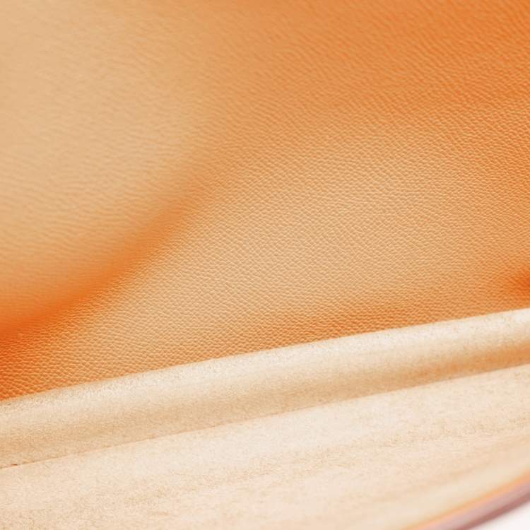 Pre Owned Hermes Orange Epsom Leather Kelly Depeches 38 Briefcase