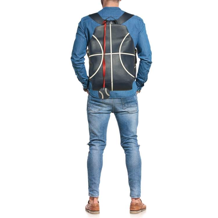 Pre Owned Hermes Bleu De Malte/Craie Evercolor Leather Cityback 27 Basketball Backpack