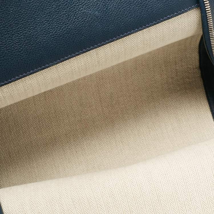 Pre Owned Hermes Bleu De Malte/Craie Evercolor Leather Cityback 27 Basketball Backpack