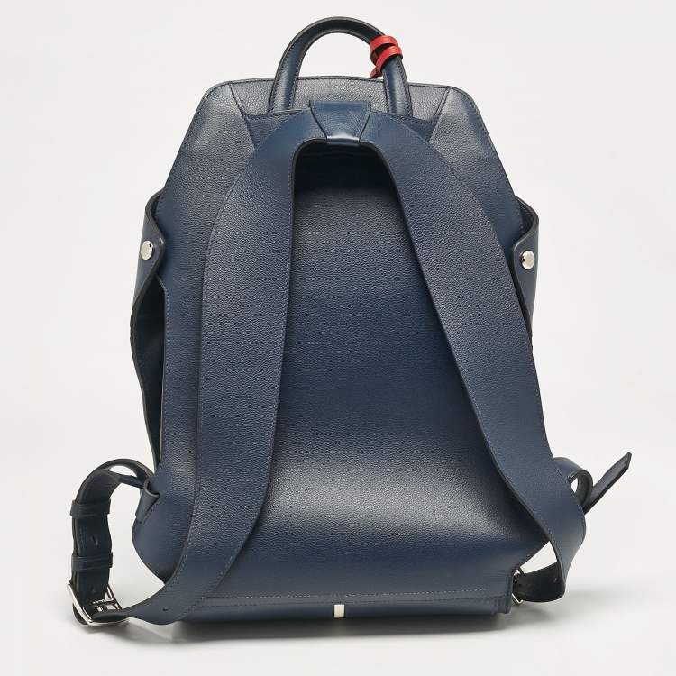 Pre Owned Hermes Bleu De Malte/Craie Evercolor Leather Cityback 27 Basketball Backpack