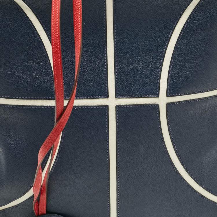Pre Owned Hermes Bleu De Malte/Craie Evercolor Leather Cityback 27 Basketball Backpack