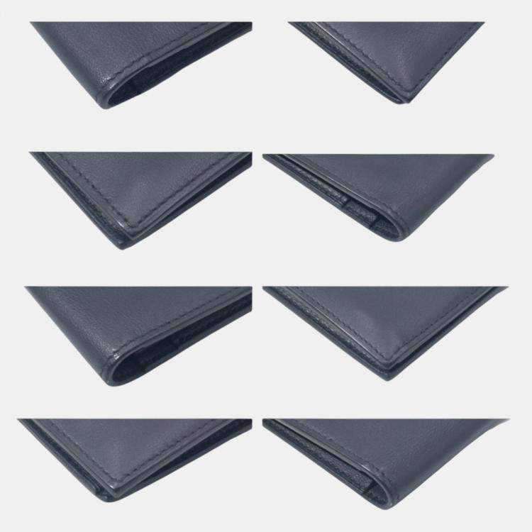 Pre Owned Hermes Leather Citizen Twill Bifold Wallet