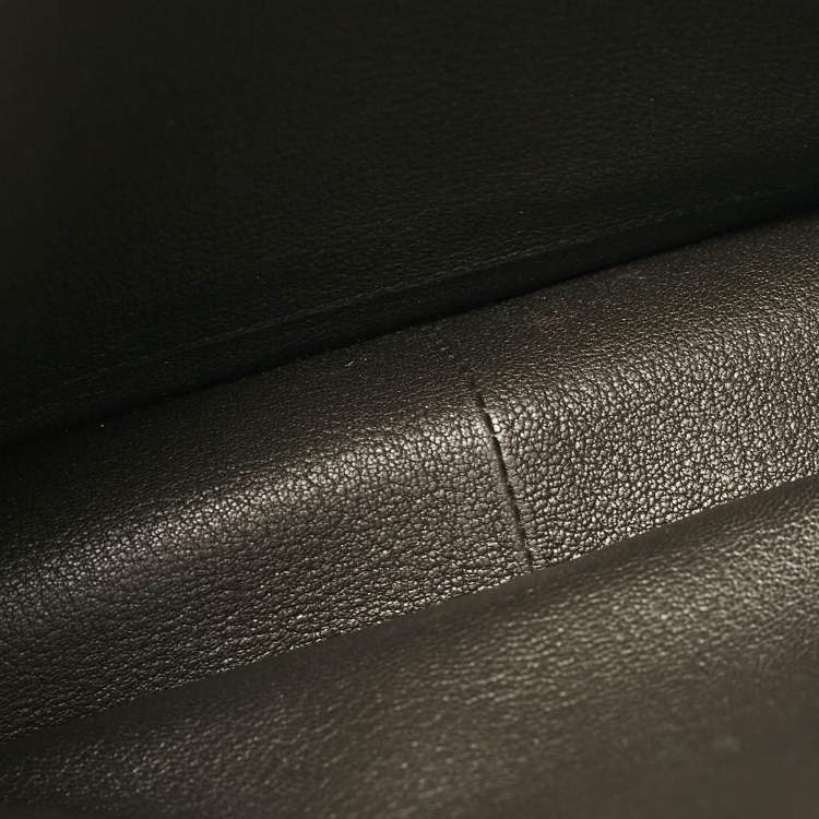 Pre Owned Hermes Noir Taurillon Clemence Leather Steve Caporal 28 Bag
