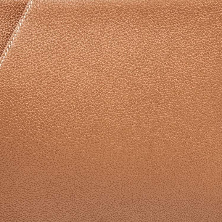 Pre Owned Hermès Gold Togo Leather Cabavertige 30 Pouch