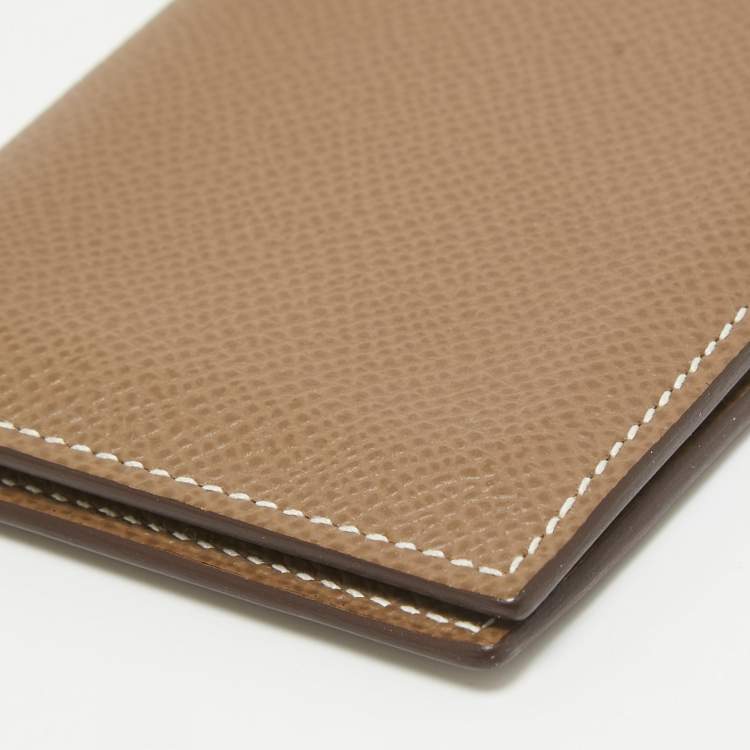 Pre Owned Hermès Etoupe Epsom Leather MC² Euclide Card Holder