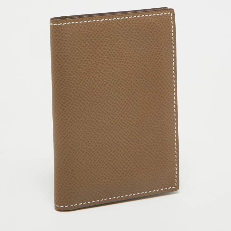 Pre Owned Hermès Etoupe Epsom Leather MC² Euclide Card Holder