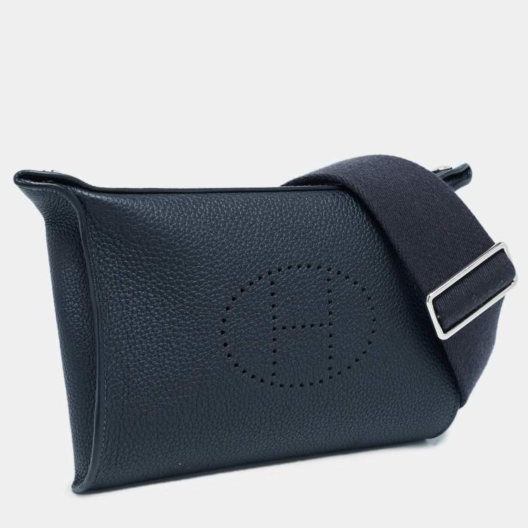 Pre Owned Hermes Bleu Indigo Togo Leather Videpoches Bag