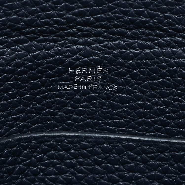 Pre Owned Hermes Bleu Indigo Togo Leather Videpoches Bag