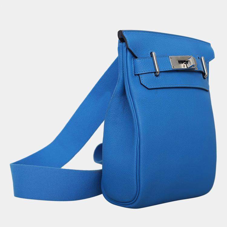Pre Owned Hermes Blue Hydra HAC A Dos PM Backpack
