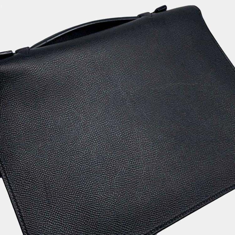 Pre Owned Hermes Black Epsom Sac Depeche 27 Handbag