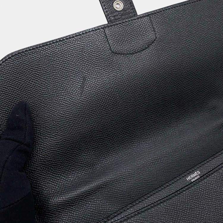 Pre Owned Hermes Black Epsom Sac Depeche 27 Handbag